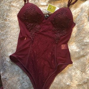 Wine red lingerie